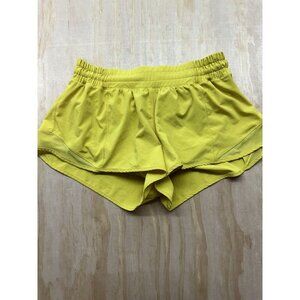Lululemon Hotty Hot Short II 2.5" WOMENS SIZE 6 Yellow Soleil Lined Running